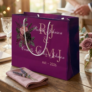 Op maat gemaakt monogram Eerste kerst Getrouwd ste Groot Cadeauzakje