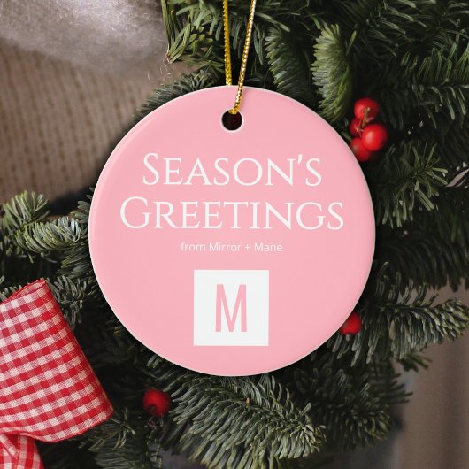 Op maat gemaakt monogramlogo-ornament voor salons keramisch ornament
