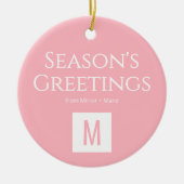 Op maat gemaakt monogramlogo-ornament voor salons keramisch ornament (Voorkant)