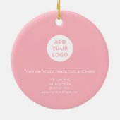 Op maat gemaakt monogramlogo-ornament voor salons keramisch ornament (Achterkant)