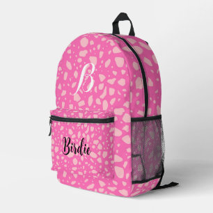 Op maat gemaakt mooi en prachtig heet roze beginle bedrukte rugzak