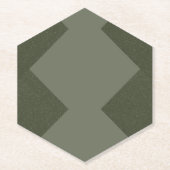 Op maat gemaakt mosgroene zeshoekige onderzetter (Voorkant)