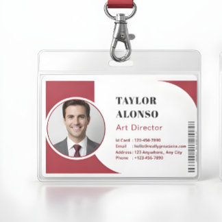 Op maat gemaakt naamkaartje voor medewerkers met l badge