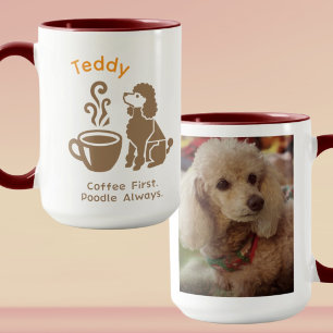 Op maat gemaakt Poodle Foto Koffieliefhebber Hond Mok