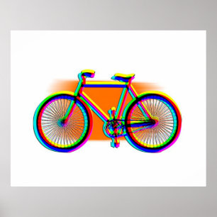 Op maat gemaakt Poster voor Retro Design Bike
