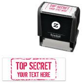 Op maat gemaakt rode inkt TOP SECRET vertrouwelijk Zelfinktende Stempel (In situ)