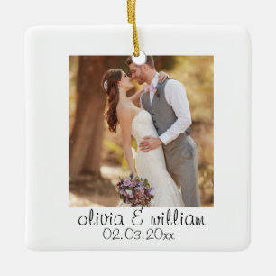 Op maat gemaakt sieraad met koppel foto Gepersonal Keramisch Ornament