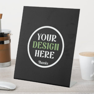 Op maat gemaakt, uniek, strak en minimalistisch He Reclamebord Met Voetstuk