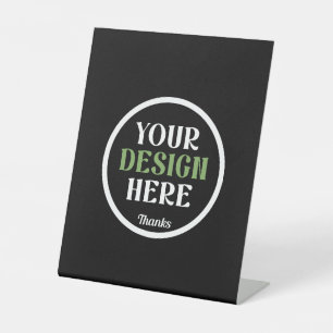 Op maat gemaakt, uniek, strak en minimalistisch He Reclamebord Met Voetstuk