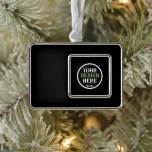 Op maat gemaakt, uniek, strak en minimalistisch He Verzilverd Kader Ornament
