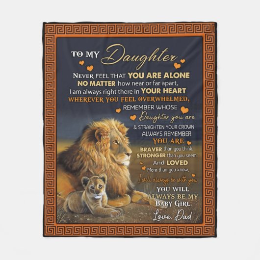 Op maat gemaakt voor mijn dochter van papa. fleece deken (Voorkant)