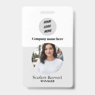 Op maat gemaakt zakelijk logo van werknemer & clip badge