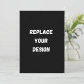 Op maat gemaakt zwart eenvoudig ontwerp Voeg foto Menu (Staand voorkant)