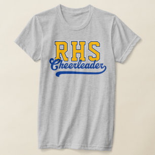 Op maat gemaakte 3-letter hoge school initialen ch t-shirt