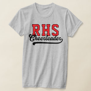 Op maat gemaakte 3-letter hoge school initialen ch t-shirt
