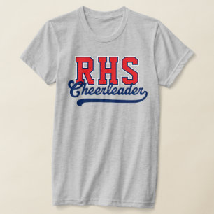 Op maat gemaakte 3-letter hoge school initiële che t-shirt