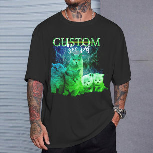 Op maat gemaakte 90s Bootleg Rap T-shirt met foto