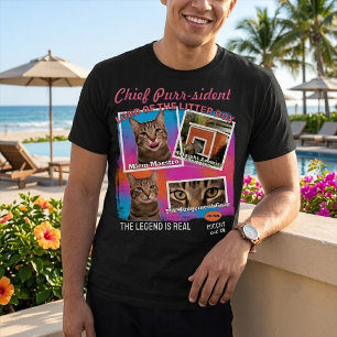 Op maat gemaakte 90s-bootleghuisdierfotocollage T- T-shirt