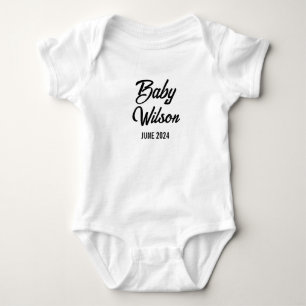 Op maat gemaakte aankondiging Baby Body Romper