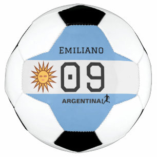 Op maat gemaakte Albiceleste Zon Vlag Atleet Grafi Voetbal