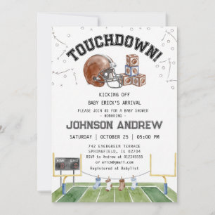 Op maat gemaakte American Football baby shower uit Kaart