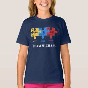 Op maat gemaakte Autisme Bewustzijn Matching Famil T-shirt