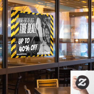 Op maat gemaakte autobandenwinkel banden sale tot raamsticker