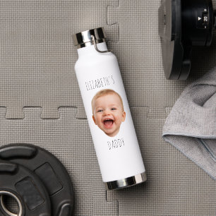 Op maat gemaakte babyface Baby lach foto Waterfles