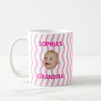 Op maat gemaakte babyface eerste kleinkind nieuwe koffiemok