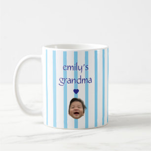 Op maat gemaakte babyface gestreepte gepersonalise koffiemok