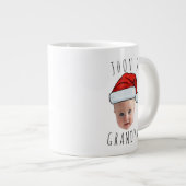 Op maat gemaakte babyface Kerstman hoed Kerst foto Extra Grote Beker (Voorkant rechts)