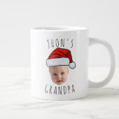 Op maat gemaakte babyface Kerstman hoed Kerst foto Extra Grote Beker (Rechts)