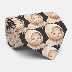 Op maat gemaakte babyfoto-uitknipbare donkergrijze stropdas