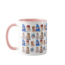 Op maat gemaakte babygezicht mok baby 4 foto's mok