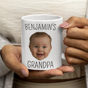 Op maat gemaakte babygezicht oma opa babyfoto mok