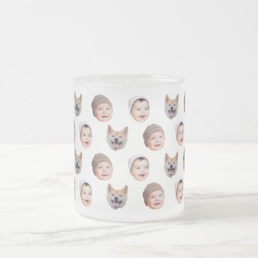 Op maat gemaakte babygezichtsmok, op maat gemaakte matglas koffiemok (Center)