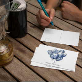 Op maat gemaakte ballonnen in Delfts Blauw Briefkaart
