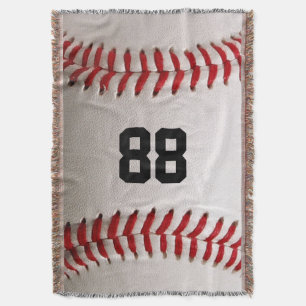 Op maat gemaakte baseballspeler met rugnummer ontw deken