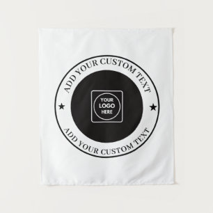 Op maat gemaakte bedrijfslogo-upload promotionele wandkleed