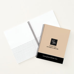 Op maat gemaakte bedrijfslogo zakenoefenboek notitieboek