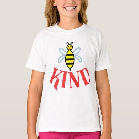 Op maat gemaakte Bee Kind gepersonaliseerd cadeau  T-shirt (Voorkant)