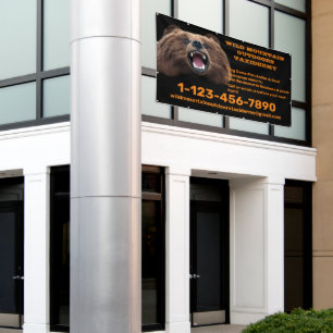 Op maat gemaakte beer grote jacht taxidermie winke spandoek