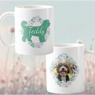 Op maat gemaakte Bernedoodle-foto en naam geperson Koffiemok