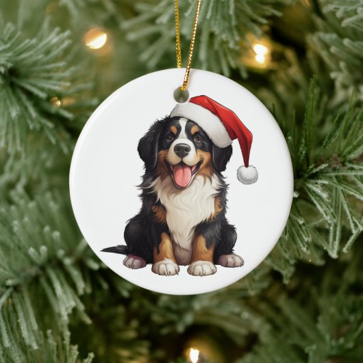 Op maat gemaakte Bernese Berghond Keramisch Ornament (Boom)