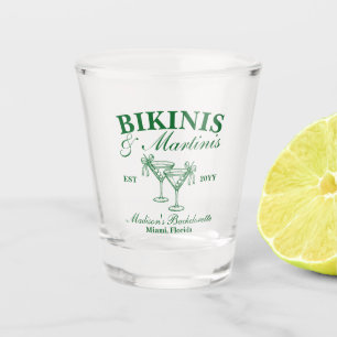 Op maat gemaakte bikinibroekjes en martini's vrijg shot glas