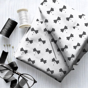 Op maat gemaakte Black Bow Stropdas & Buttonnen ID Stof