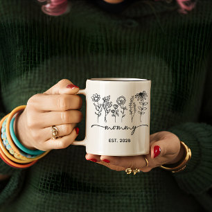 Op maat gemaakte bloemenmoedermug voor nieuwe moed koffiemok