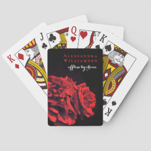 Op maat gemaakte bloemige inspirerende grappige zw pokerkaarten