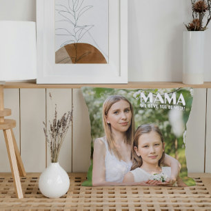 Op maat gemaakte Boho “Mama” Foto Worp Kussen – 2 