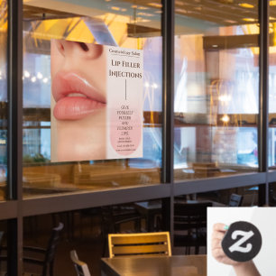 Op maat gemaakte Botox Lip Filler Cosmetologie Sch Raamsticker